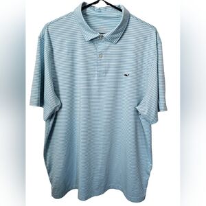 Vineyard Vines Men's Performance Polo Size XL Mint Green/Teal